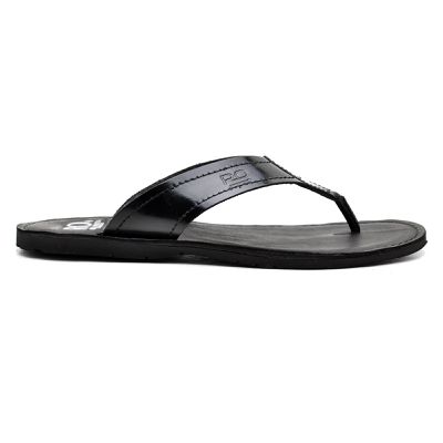 Chinelo De Dedo Couro Preto - Shopfran