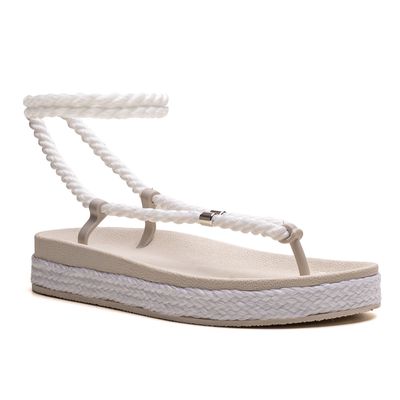 PAPETE DE CORDA AMARRAÇÃO FEMININA GABANA OFF WHIT... - Shopfran