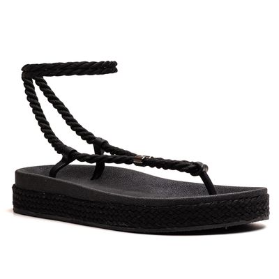 PAPETE DE CORDA AMARRAÇÃO FEMININA GABANA PRETO - Shopfran