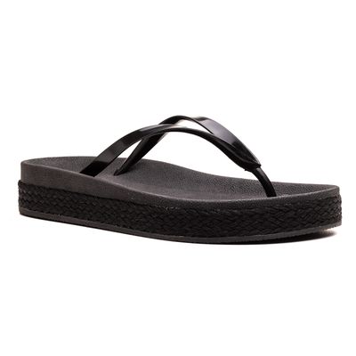 SANDÁLIA CHINELO DE CORDA FEMININO GABANA 02 PRETO - Shopfran