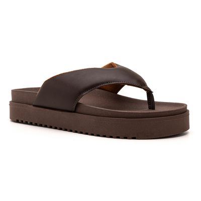Chinelo De Dedo Flat Form Maisa Caramelo P002 - Shopfran