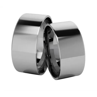 Par De Aliança Em Prata 950 Quadrada Com 8,0mm - 204156 - Fábrica do Ouro ®️