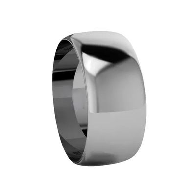 Aliança Individual Prata 950 Tradicional Com 8,0mm - 204176 - Fábrica do Ouro ®️