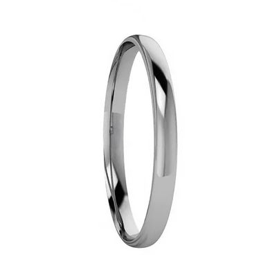 Aliança Individual Prata 950 Tradicional Com 2,0mm - 204177 - Fábrica do Ouro ®️