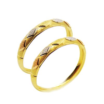 Par De Aparadores De Ouro 18k Balãozinho Tricolor - 100863 - Fábrica do Ouro ®️