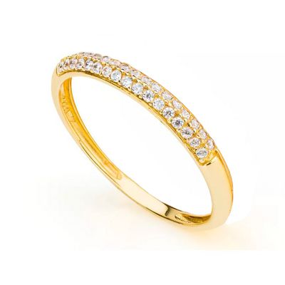 Aparador Individual De Ouro 18k Pavê De Zircônias - 101838 - Fábrica do Ouro ®️