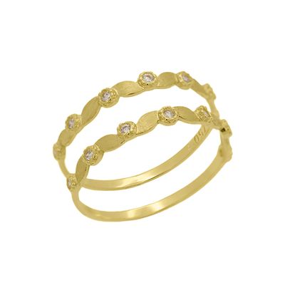 Par De Aparadores De Ouro 18k Lírio Encantado - 103264 - Fábrica do Ouro ®️