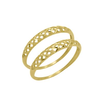 Par De Aparadores De Ouro 18k Arquinhos - 103277 - Fábrica do Ouro ®️