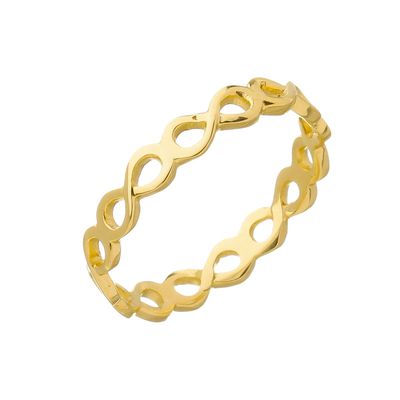 Anel de Ouro 18k Infinitos - 103611 - Fábrica do Ouro ®️