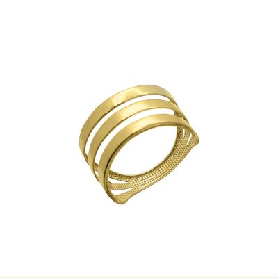 Anel De Ouro 18k Celeste - 103762 - Fábrica do Ouro ®️