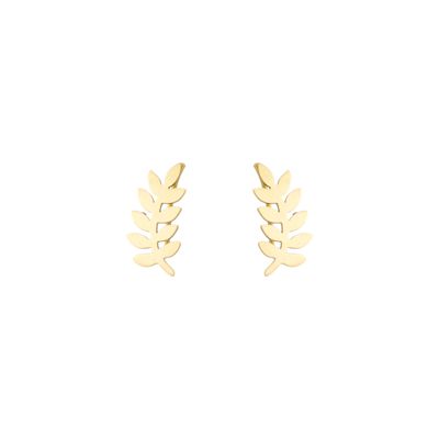 Brinco De Ouro 18k Folha de Arruda - 103088 - Fábrica do Ouro ®️