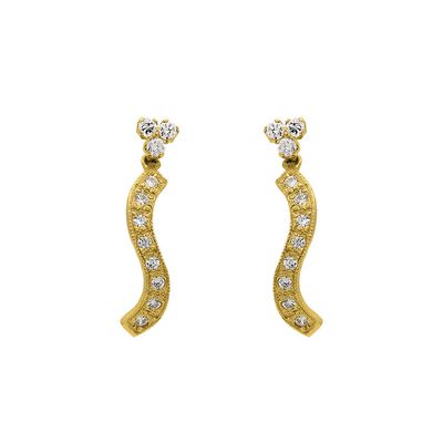 Brinco De Ouro 18k Angel - 103779 - Fábrica do Ouro ®️