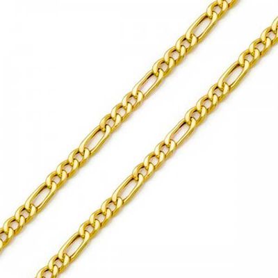 Corrente De Ouro 18k Groumet 3x1 De 6,3mm Com 70cm - 100621 - Fábrica do Ouro ®️