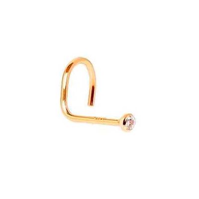 Piercing De Nariz De Ouro 18k Zircônia - 100541 - Fábrica do Ouro ®️
