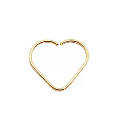 Piercing De Orelha, Nariz Ou Tragus De Ouro 18k Coração - 101911 - Fábrica do Ouro ®️