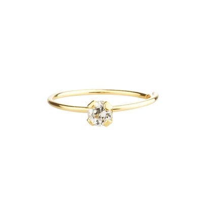 Piercing De Orelha, Hélix/Cartilagem De Ouro 18k Redondo com Zircônia