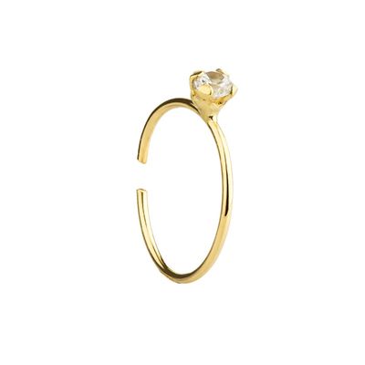 Piercing De Orelha, Hélix/Cartilagem De Ouro 18k Redondo com Zircônia ... - Fábrica do Ouro ®️
