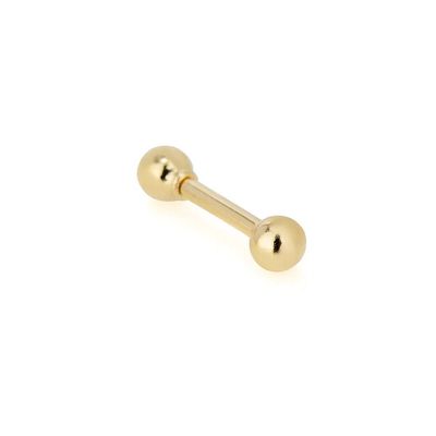 Piercing De Orelha Ou Tragus De Ouro 18k Duas Bolinhas de 3mm - 102977 - Fábrica do Ouro ®️