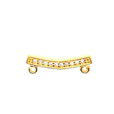 Canga De Ouro 18k Dupla Com Zircônias - 101118 - Fábrica do Ouro ®️
