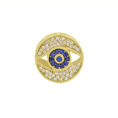 Berloque de Ouro 18k Olho Grego com Zircônias - 103599 - Fábrica do Ouro ®️