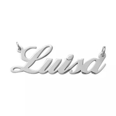 Pingente De Ouro Branco 18k Nome Com Argolas Até 8 Letras - 103800 - Fábrica do Ouro ®️