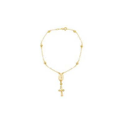 Pulseira De Ouro 18k Terço De Mão Com 17cm - 100752 - Fábrica do Ouro ®️