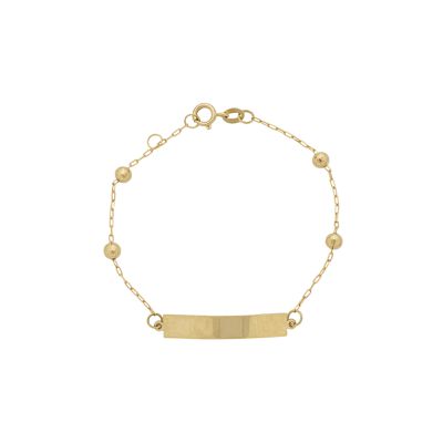 Pulseira Infantil De Ouro 18k Cartie De 13,5cm Com Bolinhas - 101103 - Fábrica do Ouro ®️