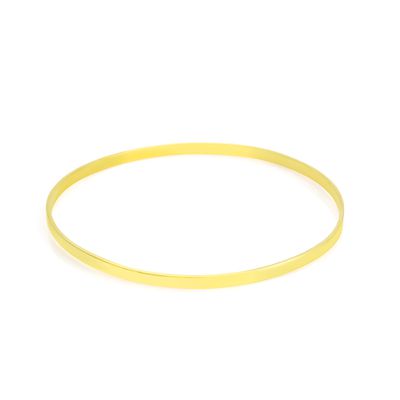 Bracelete De Ouro 18k Laminado De 2,6mm Com 6,5cm - 101125 - Fábrica do Ouro ®️