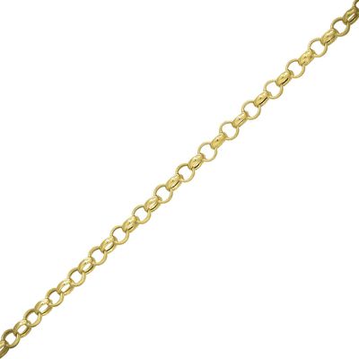 Tornozeleira De Ouro 18k Português De 2,6mm Com 25cm - 100558 - Fábrica do Ouro ®️