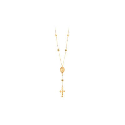 Gargantilha Meio Terço De Ouro 18k De 0,7mm Com 40cm - 100267 - Fábrica do Ouro ®️