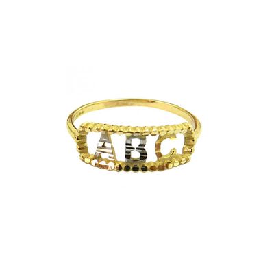 Anel Infantil De Ouro 18k Abc - 100318 - Fábrica do Ouro ®️