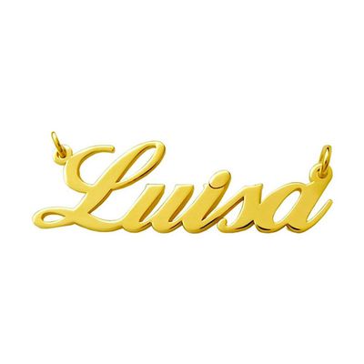 Pingente De Ouro 18k Nome Com Argolas Até 8 Letras - 100571 - Fábrica do Ouro ®️