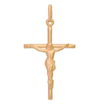 Pingente De Ouro 18k Crucifixo Com 44mm - 101562 - Fábrica do Ouro ®️