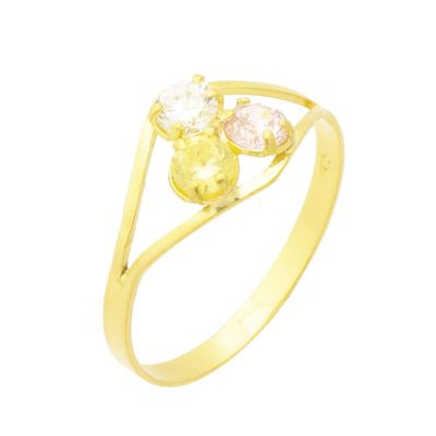 Anel Infantil De Ouro 18k Três Marias - 101668 - Fábrica do Ouro ®️
