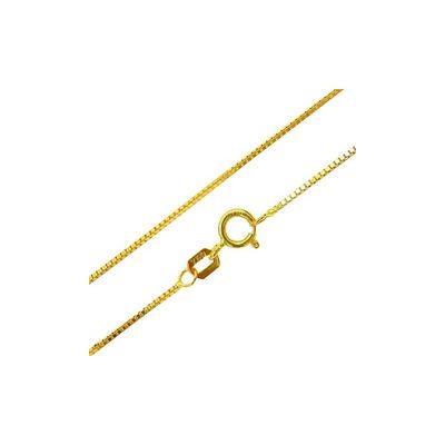 Corrente De Ouro 18k Veneziana De 1,3mm Com 50cm