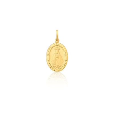 Pingente De Ouro 18k Medalha De Nossa Senhora Da Aparecida 21mm - 1025... - Fábrica do Ouro ®️