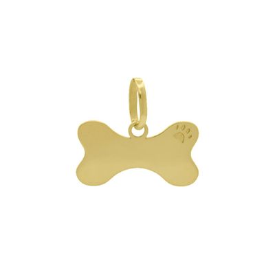 Pingente De Ouro 18k Ossinho de Cachorro - 103119 - Fábrica do Ouro ®️