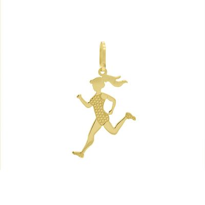 Pingente De Ouro 18k Atletismo Feminino - 101933 - Fábrica do Ouro ®️