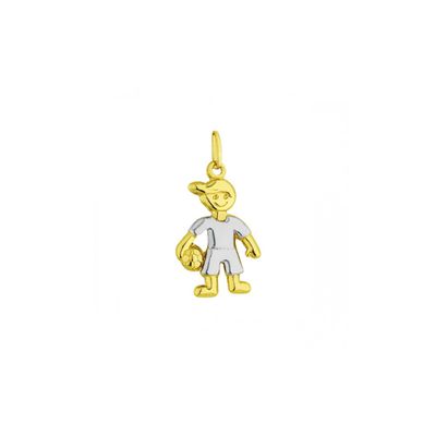 Pingente De Ouro 18k Menino Com Bola Na Mão - 100388 - Fábrica do Ouro ®️