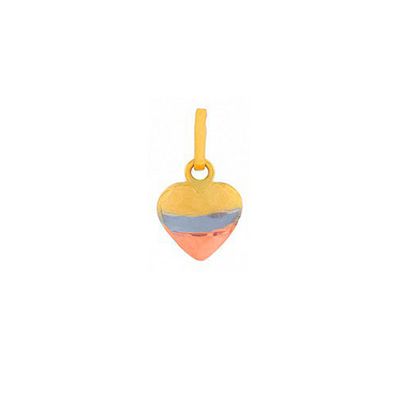 Pingente De Ouro 18k Coração Tricolor - 102783 - Fábrica do Ouro ®️