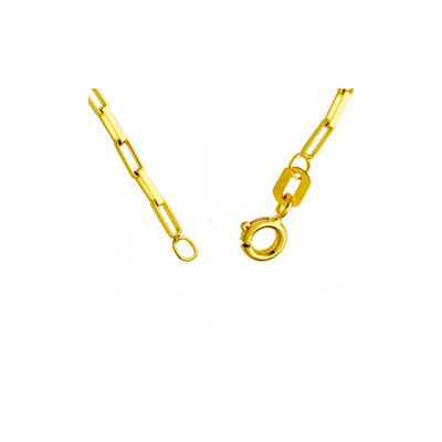 Corrente De Ouro 18k Veneziana Longa De 1,3mm Com 40cm