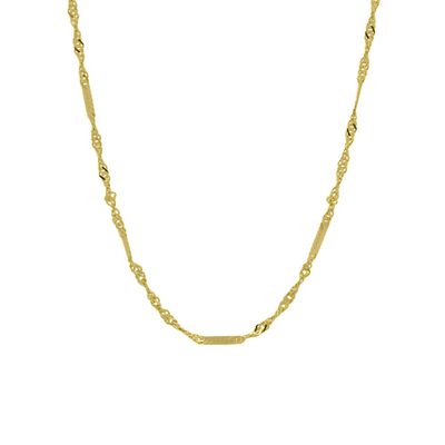 Corrente De Ouro 18k Singapura Com Chapinha Com 45cm - 103289 - Fábrica do Ouro ®️