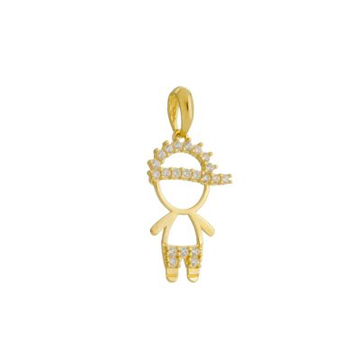 Pingente De Ouro 18k Menino Sortudo - 103326 - Fábrica do Ouro ®️