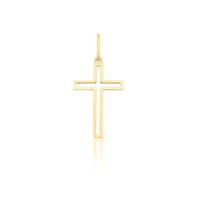 Pingente De Ouro 18k Cruz Com 29mm - 100787 - Fábrica do Ouro ®️
