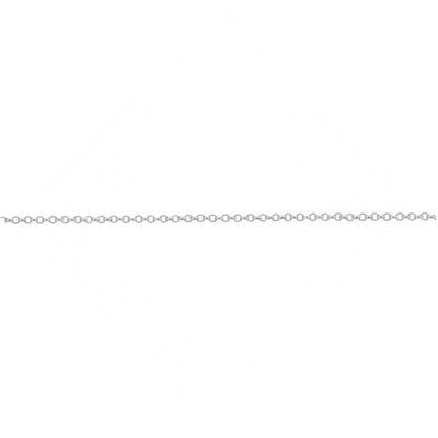 Corrente De Ouro Branco 18k Elo Português De 1mm Com 60cm