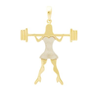 Pingente De Ouro 18k Menina Crossfit - 101663 - Fábrica do Ouro ®️