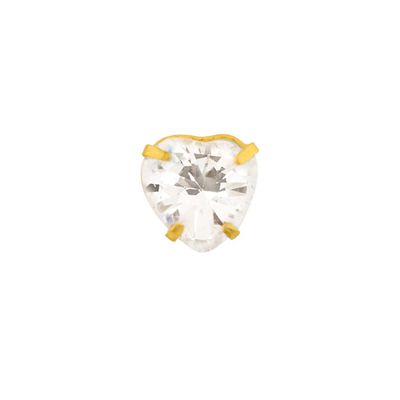 Pingente Ponto De Luz De Ouro 18k Com Zircônia Coração De 7,0mm - 1015... - Fábrica do Ouro ®️