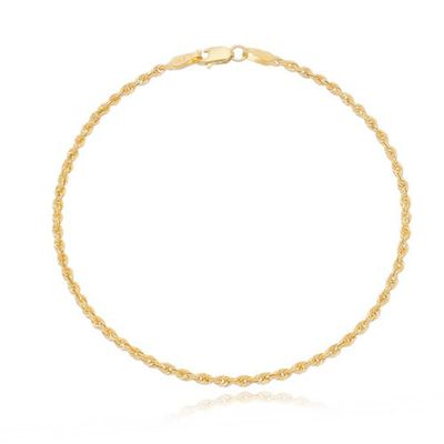 Pulseira De Ouro 18k Corda De 2,1mm Com 19cm - 101864 - Fábrica do Ouro ®️