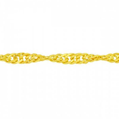 Corrente De Ouro 18k Singapura De 1,4mm Com 50cm