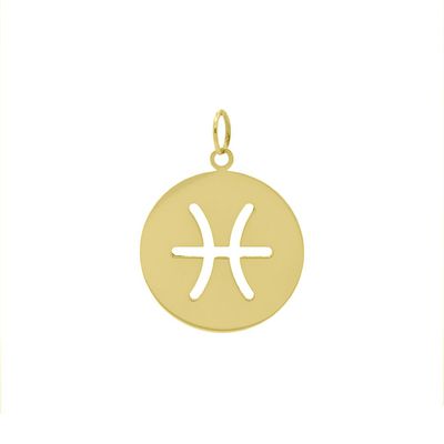 Pingente De Ouro 18k Signo Peixes - 103111 - Fábrica do Ouro ®️